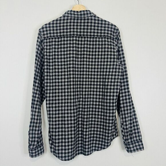 Billabong Blue Plaid Cozy Classic Flannel Button Up Large - Picture 4 of 4